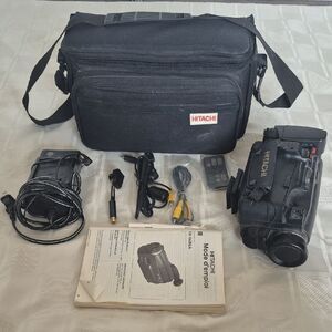Hitachi Black Video Camcorder with Accessories
